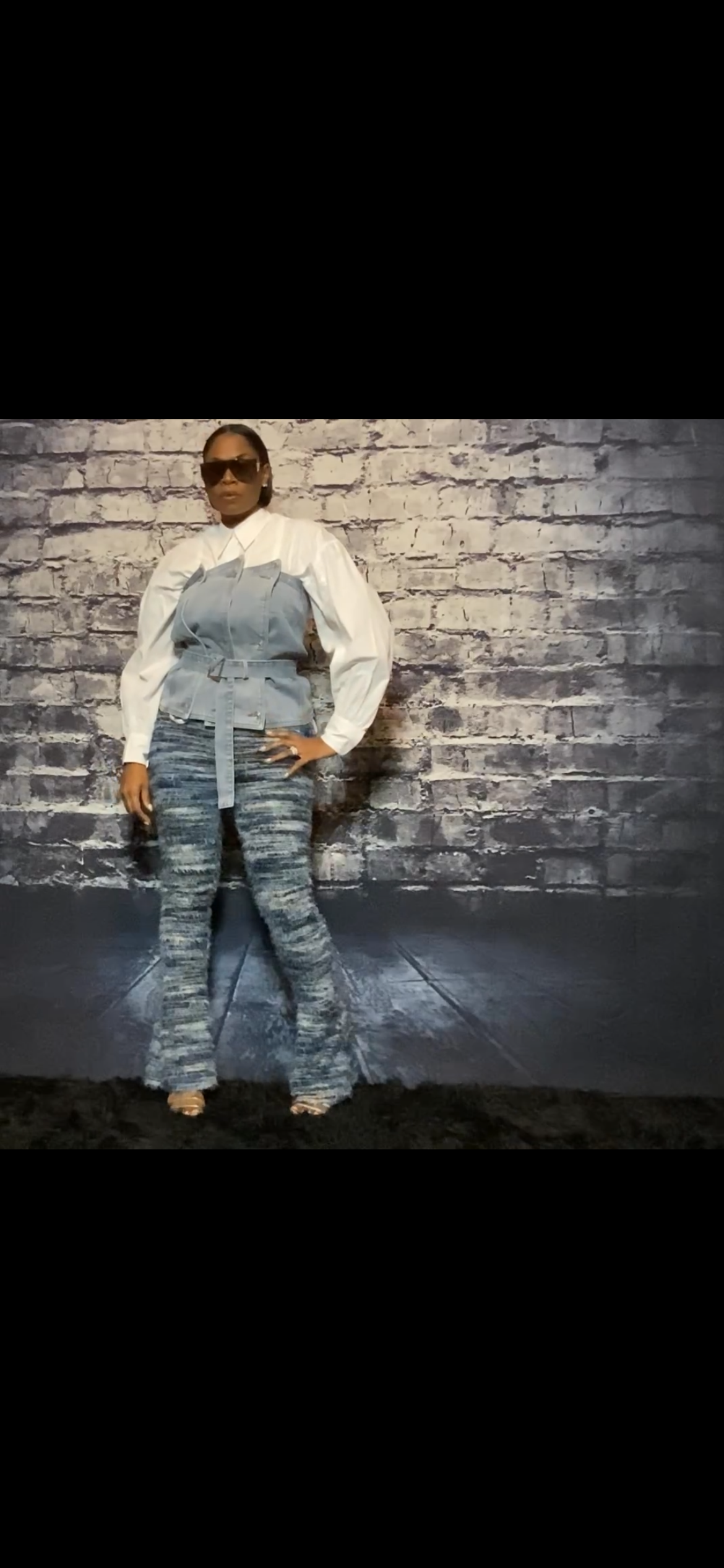 Blue Abstract Fit Pants