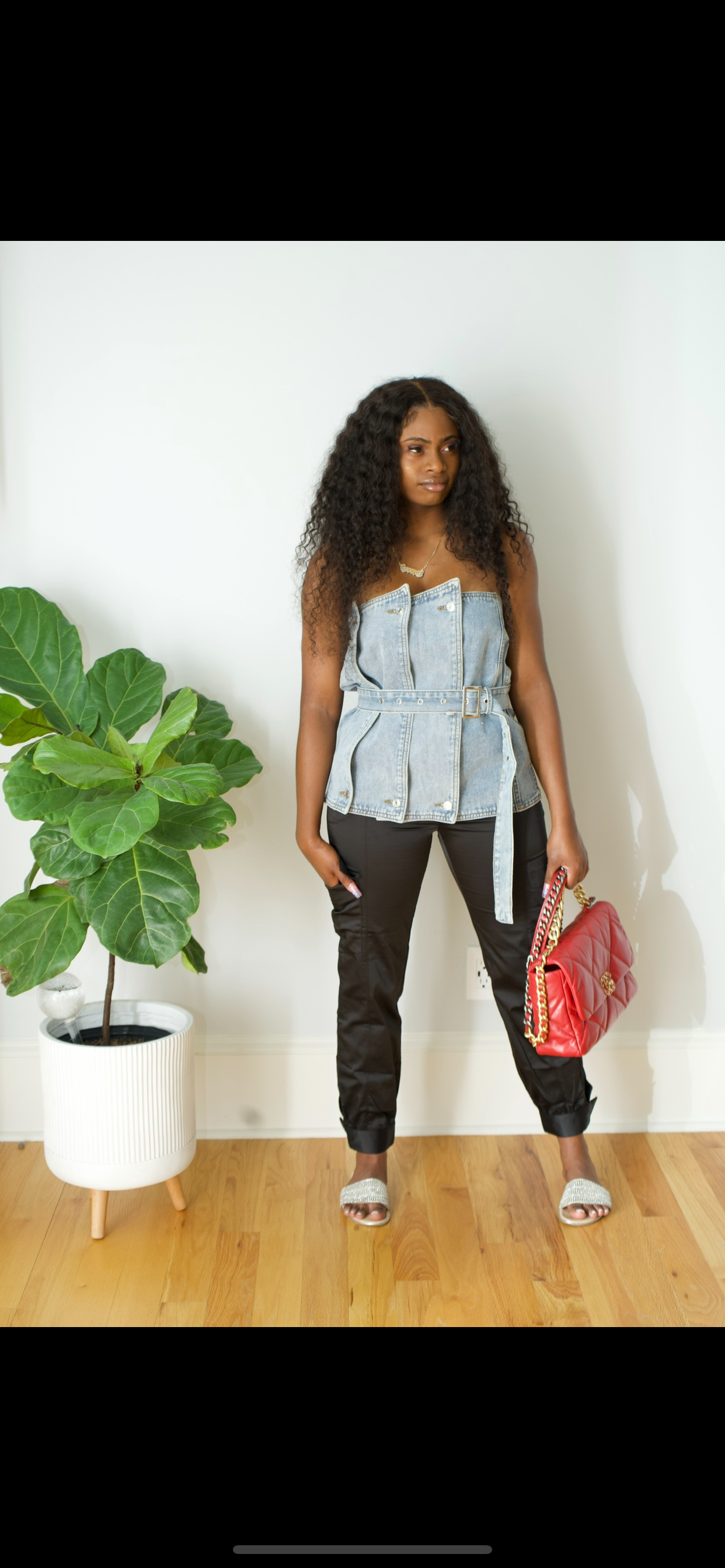 Denim Dimensions Top